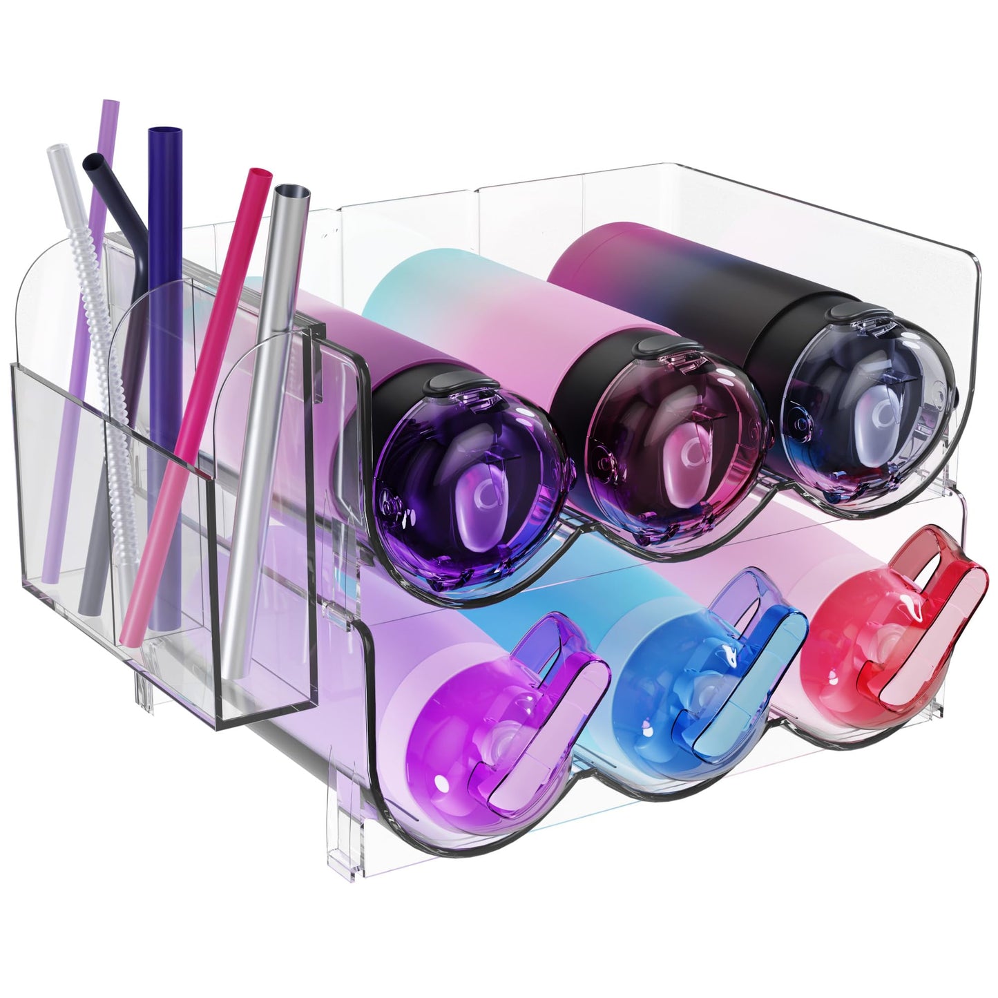 Organizador de botellas de agua acrílico de 2 niveles Jeani