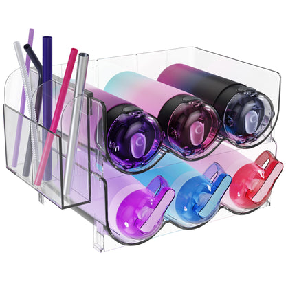 Organizador de botellas de agua acrílico de 2 niveles Jeani